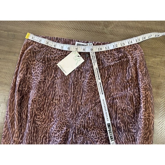 NWT Mistress Rocks Los Angeles Size Large Say When Animal Print Flare Mesh Pants - Picture 6 of 14